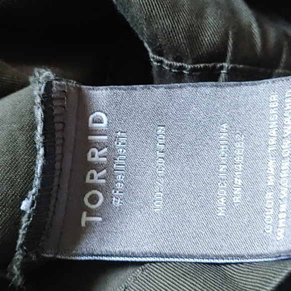 Torrid Peplum Twill Jacket  Sz.4X NWT Green - Picture 12 of 12